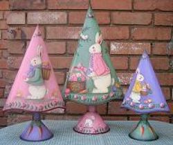 BUNNY IN THE EASTER TRIO OF TREES ~ THREE IN SET PATTERN PACKETS