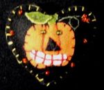 BLACK HEART - JACK-O-LANTERN ORNAMENT