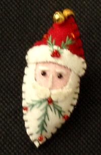 SANTA WITH HAT - BELL AT TOP PIN
