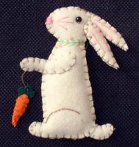 LARGE BUNNY W/CARROT ORNAMENT