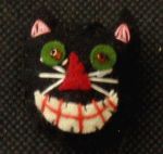 BLACK CAT HEAD ORNAMENT