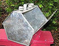 TIN SEWING BASKET  FOLK ART TIN