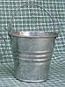 MINI BUCKET STRAIGHT & RIDGES  FOLK ART TIN