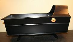 1850 ANTIQUE DOLL CRADLE  FOLK ART TIN