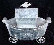 ARK ON WHEELS w/ BIRD  FOLK ART TIN