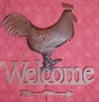 FOLK ART ROOSTER WEATHERVANE   MISCELLANOUS SURFACES