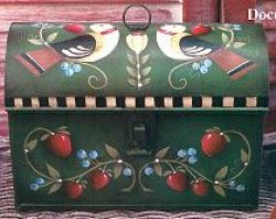 FOLK ART DOME LID DOCUMENT BOX PATTERN PACKET