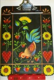 FOLK ART CLIPBOARD  ROSEMARY WEST, CDA  PATTERN PACKET