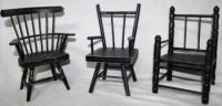 SET OF VINTAGE WOOD CHAIRS  MISCELLANEOUS SURFACES