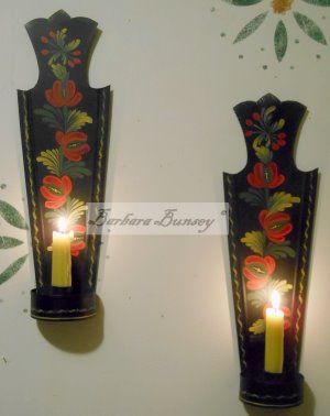 FILLEY RED CANDLE SCONCES  E-PACKET