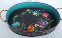 KIEV OVAL TRAY w/HANDLES  E-PACKET