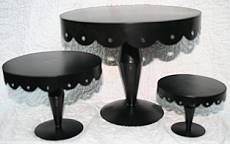 Folk Art Tin Cake Stands