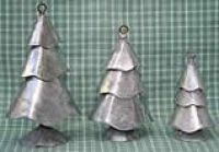 ORNAMENT TREES TIERED FOLK ART TIN