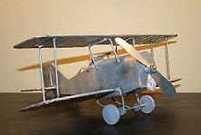 FOLK ART TIN LIZZIE'S - VINTAGE PLANE  FOLK ART TIN