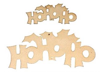 ORNAMENT HOHOHO    WOOD