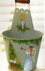 CHRISTMAS BUCKET  ROSEMARY WEST, CDA  PATTERN PACKET