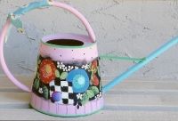 PINK WATERING CAN  PATTERN PACKET SHARA REINER, CDA