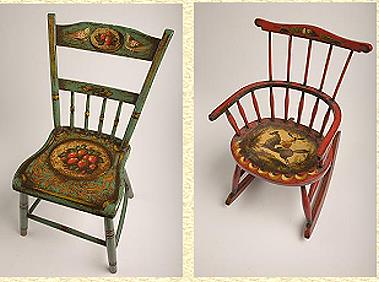 OMPIR PRINTS SET OF 2 - RED AND GREEN CHAIRS
